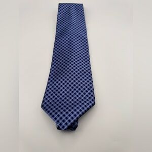 Vintage Wembley Necktie Mens Blue Geometric 100% Silk Tie Modern Tie Classic